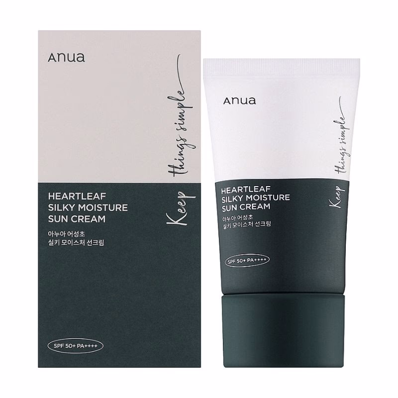 ANUA  Heartleaf Silky Moisture Sun Cream SPF 50+ PA++++
